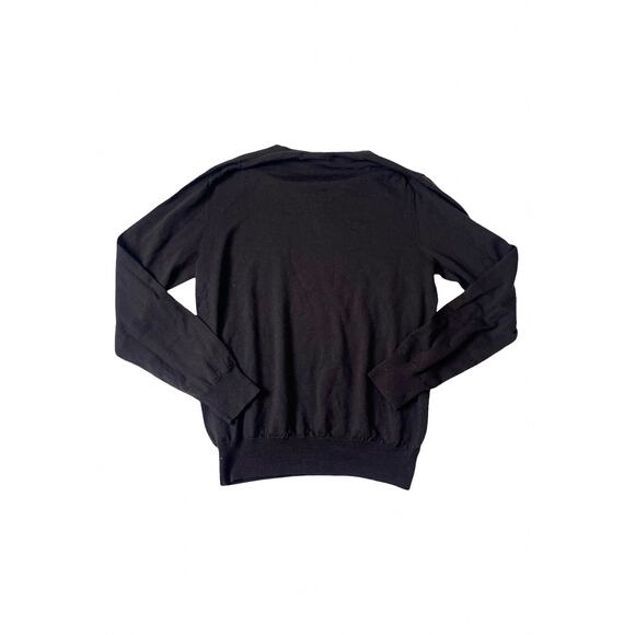 Club Monaco 100% Italian Merino wool brown long sleeve v neck sweater - Picture 4 of 5